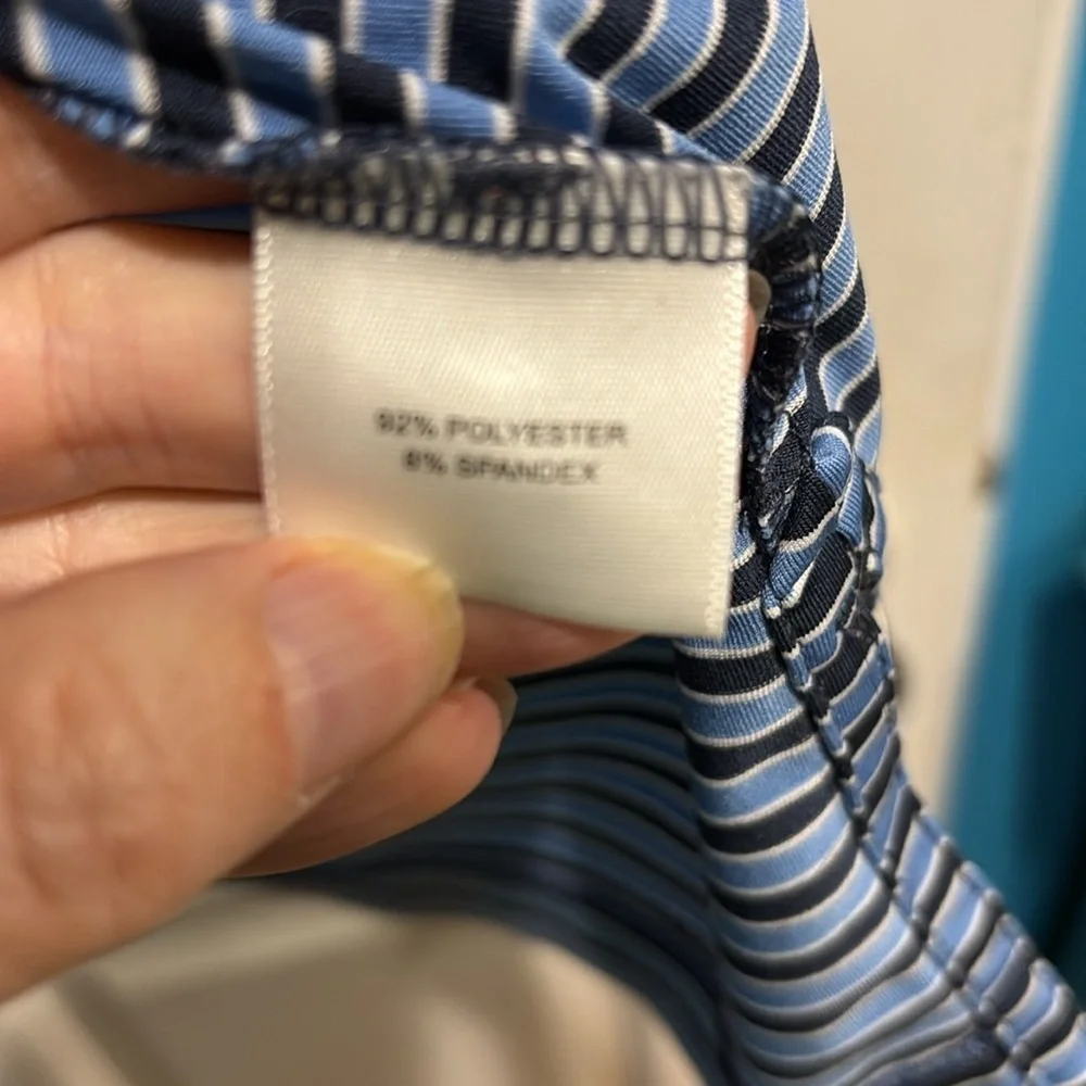 Peter Millar summer comfort golf polo short sleeve shirt blue stripes XXL - Picture 4 of 4